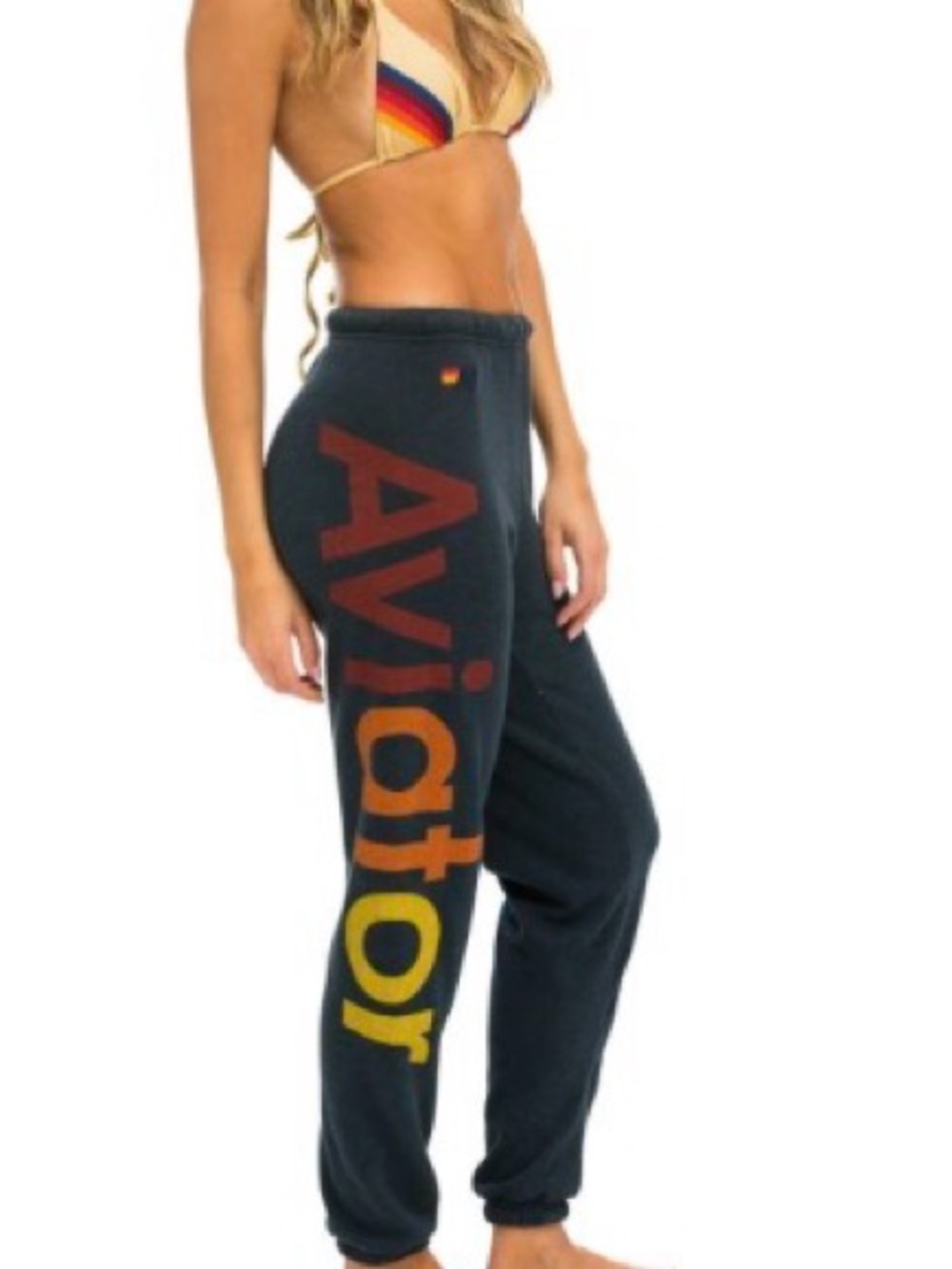 Aviator Nation 2 piece set crewneck sweatshirt and sweatpants matching set (M)